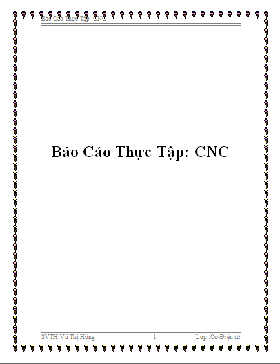 báo cáo thực tập CNC